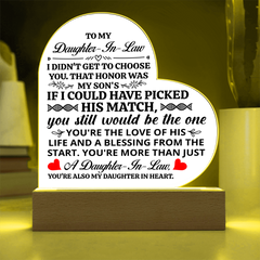 To My Daughter-in-Law Honor – Acrylic Heart Plaque